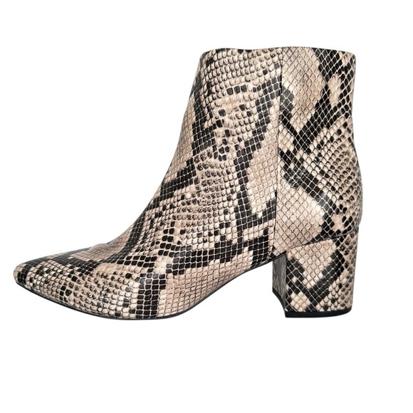 Marc Fisher Snakeskin Pattern Block Heel Ankle Style Boots Womens Size 8M - Picture 6 of 8